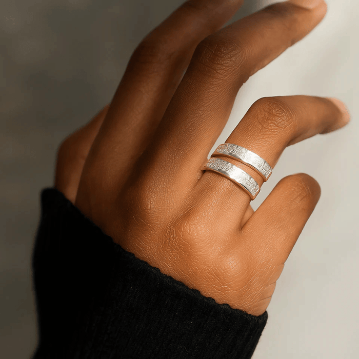Engraved Calligraphy Spiral Ring