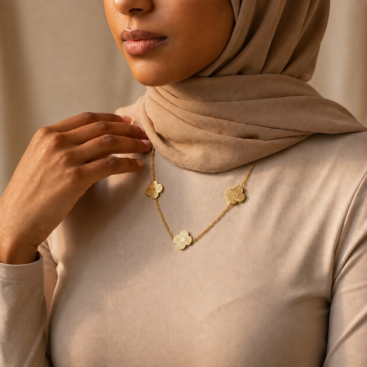 Rawdat Al-Qalb Trio Necklace